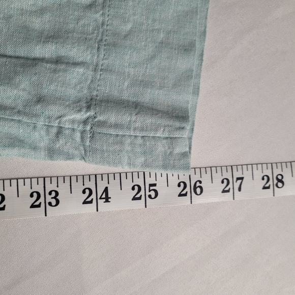 Cynthia Rowley Baby Blue Linen Blend Cropped Pullon Pants Women's Size Large - Picture 11 of 11